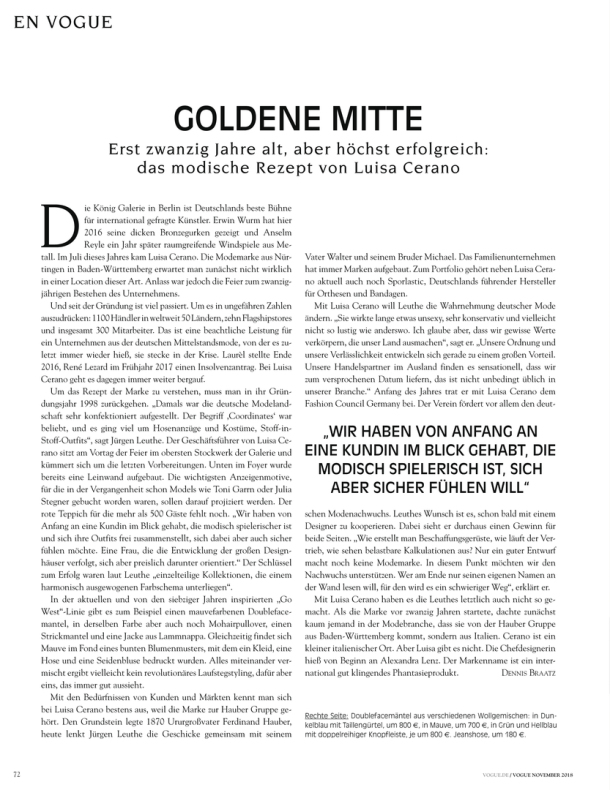 Vogue Luisa Cerano