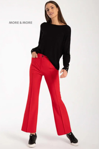 rote Hose weites Bein Damen