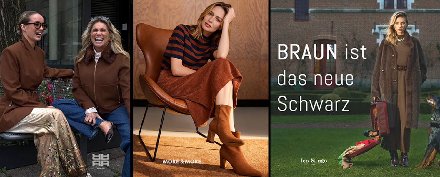 Damenmode Herbst in Trendfarbe Braun