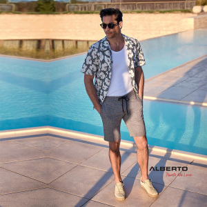 Sommer Leinen Shorts von Alberto Pants