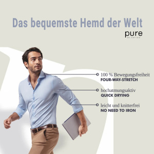 Pure by Hatico bequemstes Herrenhemd